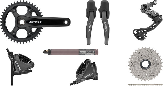 Shimano GRX Di2 RX815 1x11 42 Groupset - black/175.0 mm 42 tooth / 11-30 / external junction box