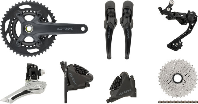 Shimano GRX RX400 2x10 30-46 Groupset - black/175.0 mm 30-46, 11-32