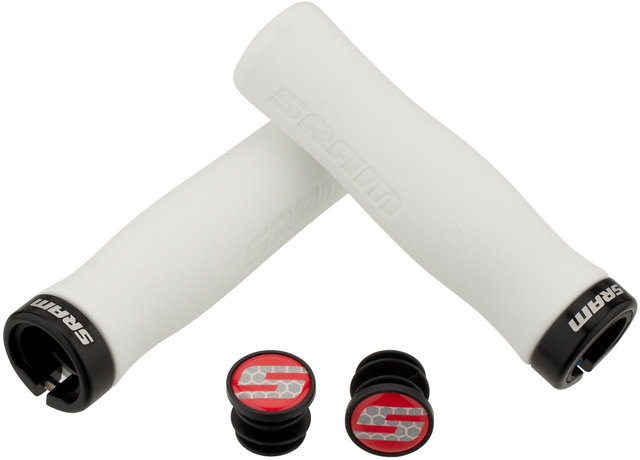 SRAM Lockring Contour Foam Grips - white-black/129 mm