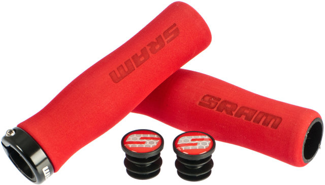 SRAM Poignées Lockring Contour Foam - rouge-noir/129 mm