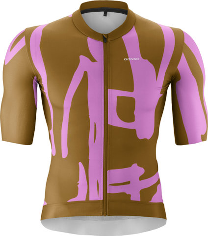 GONSO Road Print S/S Trikot - baked pretzel wisteria bl | M