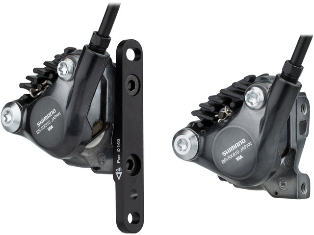 Shimano GRX BR-RX810 + ST-RX810 Disc Brake Set - black-grey/set (front+rear)