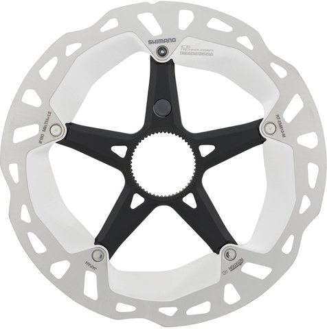 Shimano RT-EM810 Center Lock Brake Rotor for STEPS w/ External Teeth - silver-black/180 mm