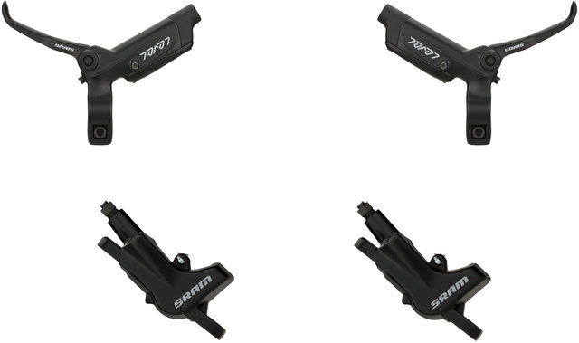 SRAM Set de frenos de disco Level d+t - black/set (RD + RT)