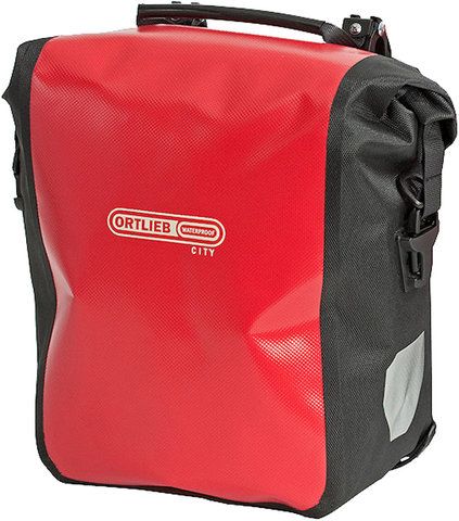Front-Roller City Fahrradtaschen - rot-schwarz/25 Liter