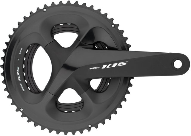 Shimano 105 FC-R7000 Hollowtech II Crankset - silky black/172.5 mm 36-52