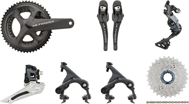 Groupe Ultegra R8000 2x11 36-52 avec Direct Mount (haubans arrière) - noir-anthracite/175,0 mm 36-52, 11-28