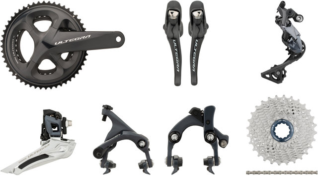 Grupo Ultegra R8000 2x11 39-53 con Direct Mount (RT vaina inferior) - negro-antracita/175,0 mm 39-53, 11-28