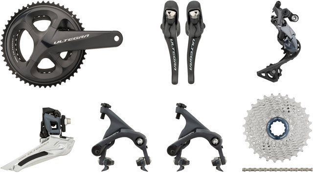 Grupo Ultegra R8000 2x11 39-53 con Direct Mount (vaina superior RT) - negro-antracita/175,0 mm 39-53, 11-28