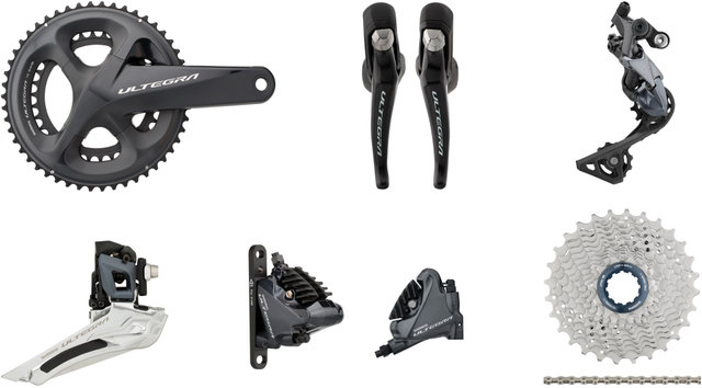 Shimano Ultegra R8000 2x11 34-50 Disc Brake Groupset - black-anthracite/175.0 mm 34-50, 11-28