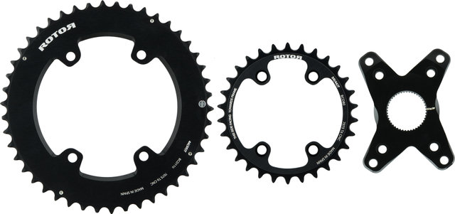 Rotor ALDHU Carbon Gravel Juego de manivelas Redondo 46/30 11 velocidades - negro/170,0 mm/30-46