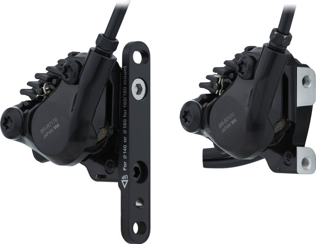 Shimano 105 Front+Rear Set Disc Brake BR-R7170 + Di2 ST-R7170 - black/Set/left/right (side-specific)