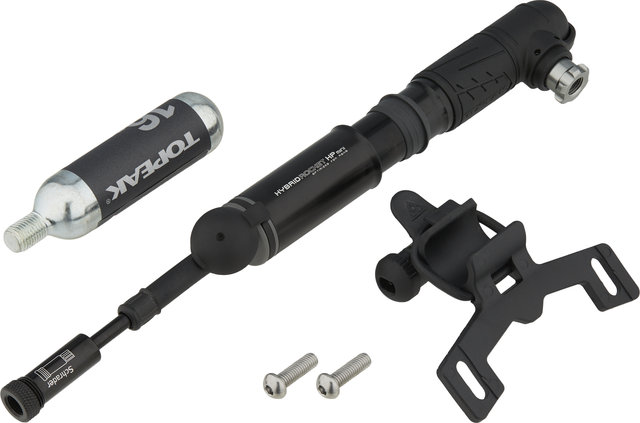 Topeak Mini-pompe HybridRocket HP Mini avec CO2-Inflator - noir