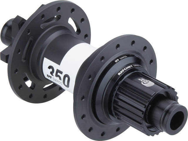 DT Swiss 350 MTB DB DEG 72 6-Loch HR-Nabe - schwarz/28/Shimano Micro Spline/12 mm Steckachse