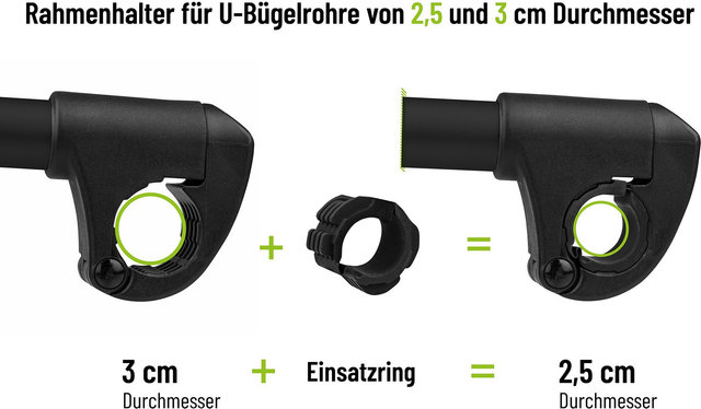 Eufab Strap Long frame holder - black-black