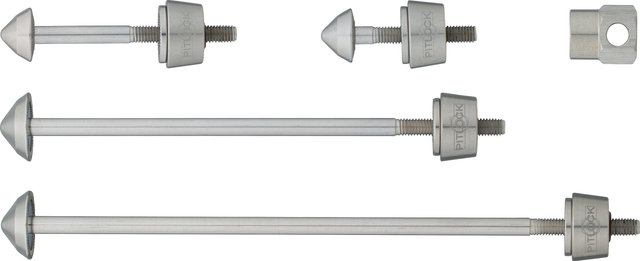Pitlock Set de seguridad 03/LH ruedas delantera + trasera + luces/soporte - plata
