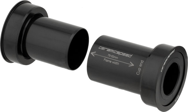 CeramicSpeed Eje de pedalier BB386EVO Shimano Coated 46 x 86,5 mm - black/BB386 Evo