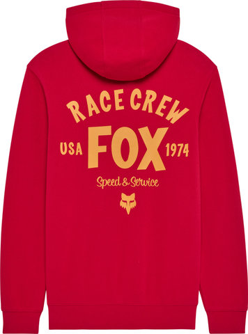Fox Head Slogan Fleece Pullover - flame red/S