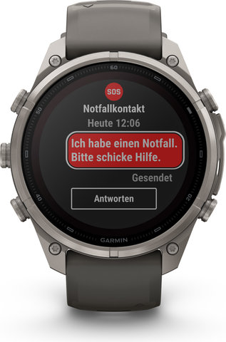 Garmin fēnix 9 Pro – inReach Solar 47 mm Titan Multisport-Smartwatch - kieselgrau-titan