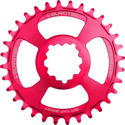 Burgtec 3 mm Offset Thick Thin Kettenblatt für SRAM 3-Bolt - toxic barbie pink/32/32 Z