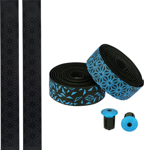 Supacaz Super Sticky Kush Star Fade Lenkerband - neon blue