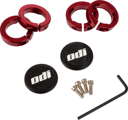 ODI Bagues d'Arrêt Lock Jaws pour Système Lock-On - rouge