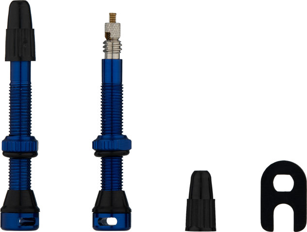 tune Válvula tubeless en set de 2 - azul/SV 44 mm