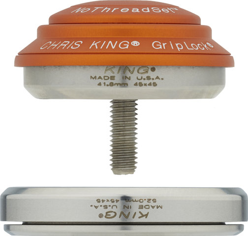 Chris King DropSet 2 IS42/28.6 - IS52/40 GripLock Headset - matte mango/1 1/8" - 1,5" tapered/IS42/28,6 - IS52/40