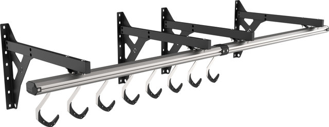 Stashed Products Soporte de pared para bicicleta SpaceRail 8x - negro-plata
