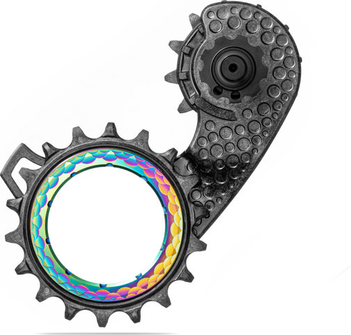 absoluteBLACK HOLLOWcage Carbon Ceramic OSPW pulley wheel system Shimano 9100/8000 - rainbow | 12 teeth (guide pulley), 18 teeth (tension pulley)