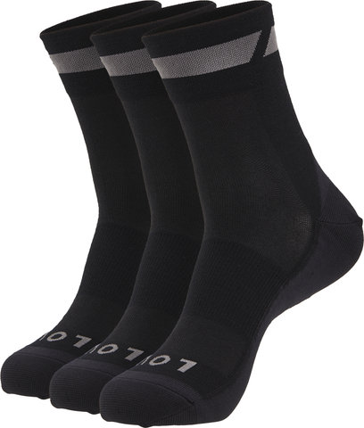 GripGrab Merino Regular Cut Socks - 3-Pack - black/41 - 44
