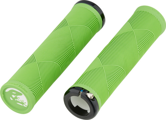 Lizard Skins Puños Strata Lock-On - lime green/135 mm