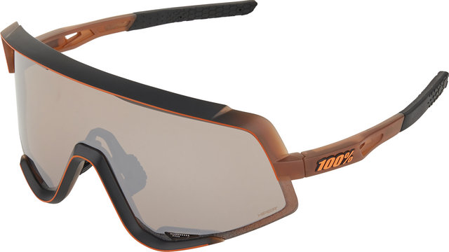 100% Glendale Hiper Sportbrille - matte translucent brown fade/hiper silver mirror