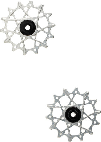 Garbaruk Juego de Roldanas 14 + 14 Dientes para Shimano 12 Velocidades MTB - silver