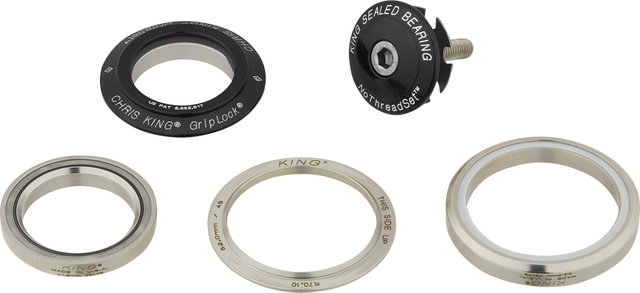 Chris King DropSet 5 IS42/28,6 - IS52/40 GripLock Steuersatz - black/1 1/8" - 1,5" tapered/IS42/28,6 - IS52/40