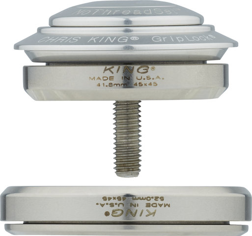 Chris King DropSet 5 IS42/28,6 - IS52/40 GripLock Steuersatz - silver/1 1/8" - 1,5" tapered/IS42/28,6 - IS52/40