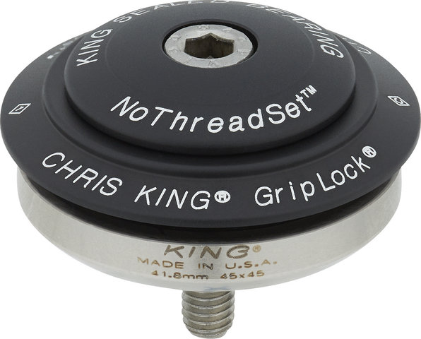 Chris King DropSet 5 IS42/28,6 - IS52/40 GripLock Steuersatz - matte jet/1 1/8" - 1,5" tapered/IS42/28,6 - IS52/40