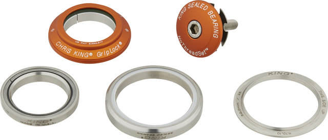 Chris King DropSet 2 IS42/28.6 - IS52/40 GripLock Headset - matte mango/1 1/8" - 1,5" tapered/IS42/28,6 - IS52/40