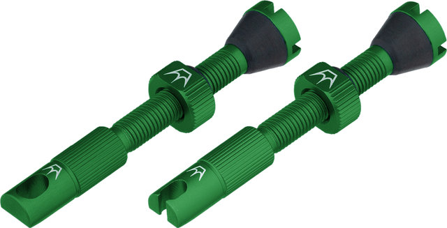 Peaty's Chris King Edition MK2 Tubeless Ventil 2er-Set - emerald/SV 42 mm