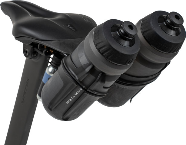 Topeak Tri-BackUp Elite 2 Flaschenhalter mit Nano AirBooster Kartuschenpumpe - schwarz