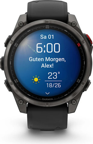 Garmin Fenix 8 Pro – 47 mm AMOLED Sapphire Titanium GPS multisport smartwatch - black-carbon gray