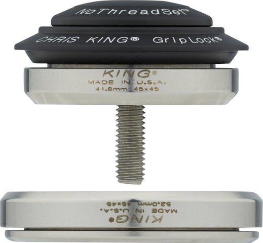 Chris King DropSet 5 IS42/28,6 - IS52/40 GripLock Steuersatz - matte jet/1 1/8" - 1,5" tapered/IS42/28,6 - IS52/40