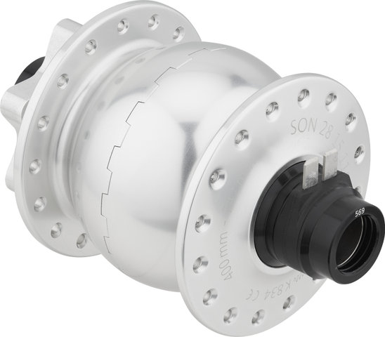 SON 28 15 110 Boost 6-Bolt Disc Hub Dynamo - silver-anodised/32 hole