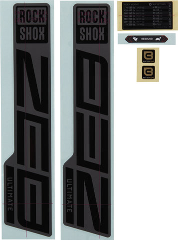 RockShox Set calcomanías Decal Kit p. ZEB Ultimate Flight Attendant desde 2023 - gloss black-matte silver foil