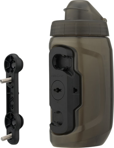 FIDLOCK TWIST bike base Flaschenhaltesystem Trinkflasche 450 ml - transparent-schwarz/450 ml