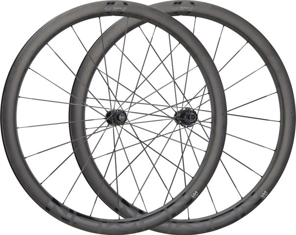 NEWMEN Advanced SL R.42 VONOA Center Lock Disc Carbon 28" Wheelset - black black | Shimano Road | 142 mm | 100 mm | 28" | 100 mm | Shimano Road | 100 mm | 142 mm | Non Boost | Non Boost
