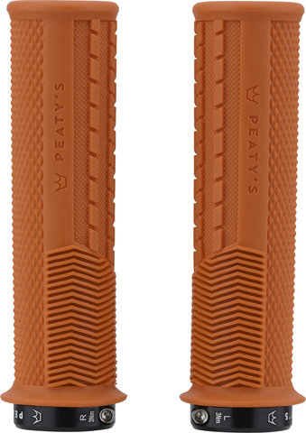 Peaty's Monarch Grips Knurl Lock-On Handlebar Grips - mango/thick