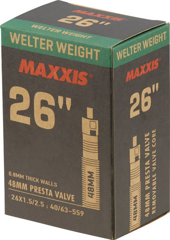 Maxxis Cámara de aire Welterweight 26" - negro/26 x 1,5-2,5 SV 48 mm