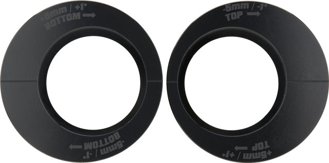 RAAW Mountain Bikes Cuvettes de Jeu de Direction pour Yalla! - black/+5 mm, +1° / -5 mm, -1°
