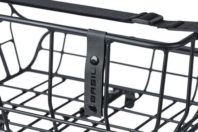 Basil Portland bike basket - matte black/25 l